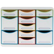 Module Storebox Multi 11 tiroirs White Office Blanc/arlequin