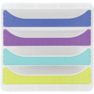 Module de classement 4 tiroirs chromaline couleurs assorties