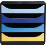 Module de classement Bee Blue Big Box 4 tiroirs