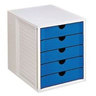 Module de classement Han - 5 tiroirs - Bleu