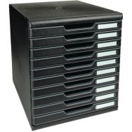 Module de classement Modulo Ecoblack 10 tiroirs fermés Noir