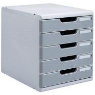Module de classement standard - 5 tiroirs, Tiroir coloris : Gris