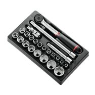 Module douilles 1/2'' 6 pans métriques - MOD.S161-36