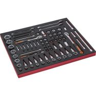 Module jeu clés mixtes standard/douilles 83 pièces