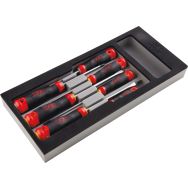 Module mousse 1/3 de 7 tournevis bi-matiere fente - Pozidriv