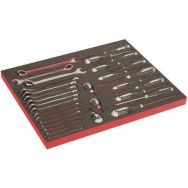Module mousse 3/3 tournevis ERGO et clés mixtes 31 pièces