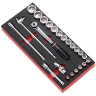Module mousse douilles 6 pans 1/2'' et accessoires