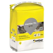 Mortier fin pour maçonnerie courante - Weber gris 5 kg