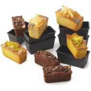 Moule à cakes rectangulaire Exoglass - Lot de 6 - 9x4x4 cm