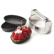 Moule à tartelette cannelé oblong Exoglass - Lot de 12
