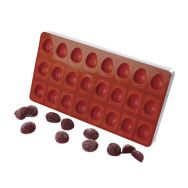 Moule flexible 24 empreintes fraise