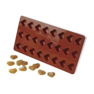 Moule flexible 24 empreintes pâtes de fruit coeur