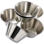 Moule lampion bordé en inox - Lot de 6 - Ø 7 cm