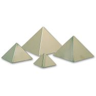 Moule pyramide base carrée en inox - Lot de 6 - 9x9x6 cm