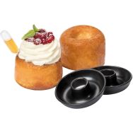 Moule savarin ouvert bord roulé Exoglass- Lot de 12 - Ø 7 cm