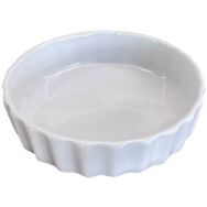Moule tartelette porcelaine - 12cm - Blanc - Lot de 12