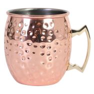 Mug c uivre martelé en inox ø8,5 cm 50cl