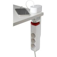 Multiprise avec interrupteur - 3 prises - Chargeur USB