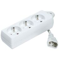 Multiprise onduleur 3 prises / cordon IEC C14 blanche -1,5 m