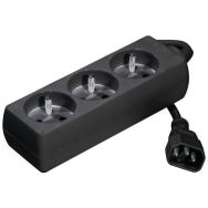 Multiprise onduleur 3 prises / cordon IEC C14 noire - 0,8 m