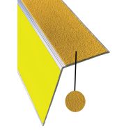 Nez de marche à visser 1,5 m et contremarche jaune antidérapant jaune