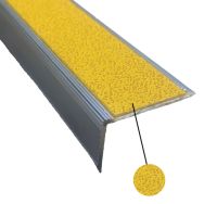 Nez de marche à visser alu/PVC extérieur 3 m x 39 x 23 mm jaune