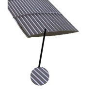 Nez de marche aluminium strie 35 mm plat l.1,5 m a visser