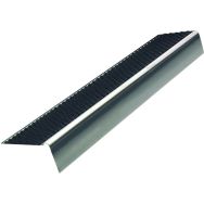 Nez de marche anti dérapant nu en L inox 37 mm