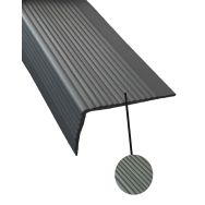 Nez de marche souple à coller 3 m x 45 x 75 mm gris