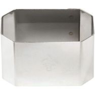 Nonnette rectangle vichy en inox - Lot de 4 - 7,5x4,5x4,5 cm