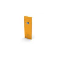 OXFORD Bloc-Notes Shopping Orange 7,4x21cm Petits Carreaux 5mm 80 Feuilles Agrafées Couverture Carte Enduite Orange