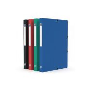 OXFORD Boîte Capacité Standard Memphis 24x32cm Dos 25mm avec Elastique Couverture Polypro Coloris Assortis