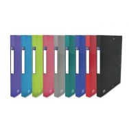 OXFORD Boîte Capacité Standard Osmose 24x32 Dos 25mm avec Elastique Couverture Polypro Coloris Assortis