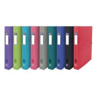 OXFORD Boîte Capacité Standard Osmose 24x32 Dos 40mm avec Bouton Pression Couverture Polypro Coloris Assortis