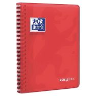 OXFORD Cahier EasyBook 17x22cm Grands Carreaux Seyès 160 Pages Reliure Intégrale Couverture Polypro Coloris Assortis