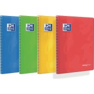 OXFORD Cahier EasyBook 24x32cm Grands Carreaux Seyès 160 Pages Reliure Intégrale Couverture Polypro Coloris Assortis