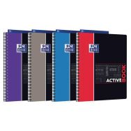 OXFORD Cahier Etudiants Activebook A4+ Ligné 7mm 160 Pages Reliure Intégrale Couverture Polypro Coloris Assortis