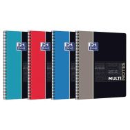 OXFORD Cahier Etudiants Multinotes A4+ Grands Carreaux Seyès 160 Pages Reliure Intégrale Couverture Polypro Coloris Assortis