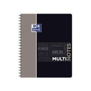 OXFORD Cahier Etudiants Multinotes A4+ Ligné 7mm 160 Pages Reliure Intégrale Couverture Polypro Coloris Assortis