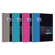 OXFORD Cahier Etudiants Notebook A4+ Grands Carreaux Seyès 160 Pages Reliure Intégrale Couverture Carte Coloris Assortis