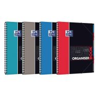OXFORD Cahier Etudiants Organiserbook A4+ Petits Carreaux 5mm 160 Pages Reliure Intégrale Couverture Polypro Coloris Assortis