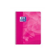OXFORD Cahier Lagoon 17x22cm Grands Carreaux Seyès 100 Pages Reliure Intégrale Couverture Polypro Coloris Assortis