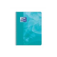OXFORD Cahier Lagoon 17x22cm Petits Carreaux 5mm 160 Pages Reliure Intégrale Couverture Polypro Coloris Assortis
