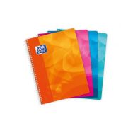 OXFORD Cahier Lagoon 24x32cm Grands Carreaux Seyès 160 Pages Reliure Intégrale Couverture Polypro Coloris Assortis