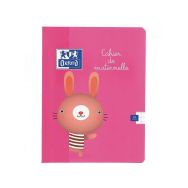 OXFORD Cahier Maternelle 17x22cm Réglure Double Ligne 3/10mm 32 Pages Agrafées Couverture Carte Coloris Assortis