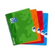 OXFORD Cahier OpenFlex 17x22 Grands Carreaux Seyès 140 Pages Agrafées Couverture Polypro Coloris Assortis