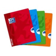 OXFORD Cahier OpenFlex 17x22cm Grands Carreaux Seyès 48 Pages Agrafées Couverture Polypro Coloris Assortis
