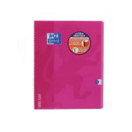 OXFORD Cahier OpenFlex 24x32cm Grands Carreaux Seyès 100 Pages Reliure Intégrale Couverture Polypro Coloris Assortis