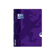 OXFORD Cahier OpenFlex 24x32cm Grands Carreaux Seyès 140 Pages Agrafées Couverture Polypro Coloris Assortis