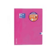 OXFORD Cahier OpenFlex 24x32cm Grands Carreaux Seyès 180 Pages Reliure Intégrale Couverture Polypro Coloris Assortis